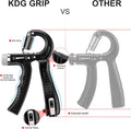 Hand Grip Strengthener 2 Pack - Adjustable Resistance 10-130 lbs, Forearm Exerciser for Muscle Building & Injury Recovery