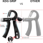 Hand Grip Strengthener 2 Pack - Adjustable Resistance 10-130 lbs, Forearm Exerciser for Muscle Building & Injury Recovery