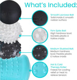 Vive Massage Ball Set for Plantar Fasciitis Relief and Hot Cold Therapy