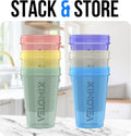 VELOMIX 20oz Protein Shaker Bottle, Leak-Proof, Dishwasher Safe