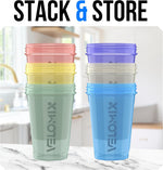 VELOMIX 20oz Protein Shaker Bottle, Leak-Proof, Dishwasher Safe