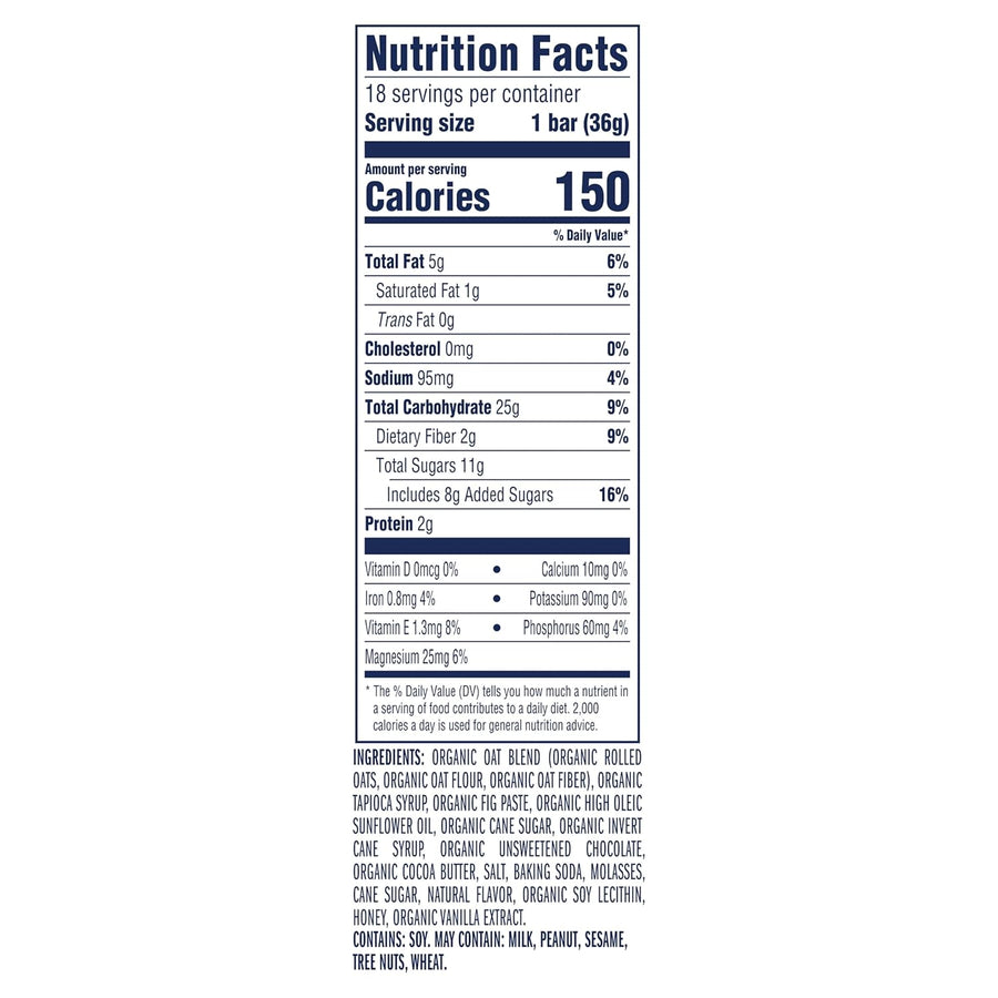 Zbar - Chocolate Chip - Soft-Baked Energy Snack Bars - Non-GMO - 12g Whole Grains - USDA Organic Granola Bars (18 Pack)