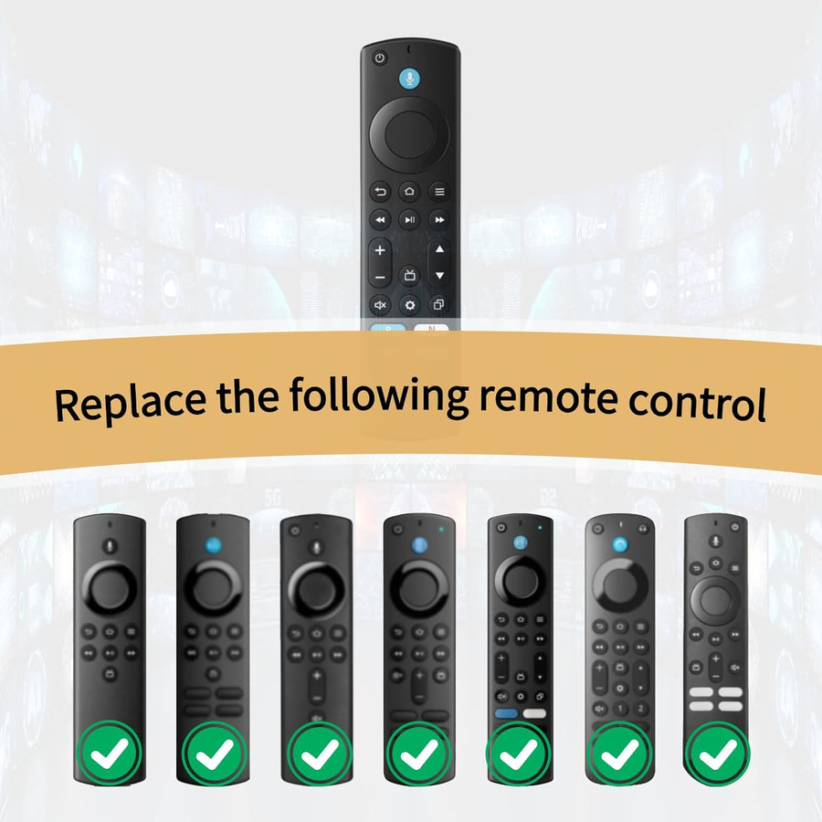 Replacement Remote for All Fire Series, TV Stick (HD, 4K, 4K Max, Lite), TV Cube and Omni, Insignia, Toshiba, Smart TVs, with Voice Control