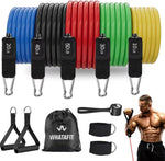 WHATAFIT Resistance Bands with Handles and 5 Adjustable Levels