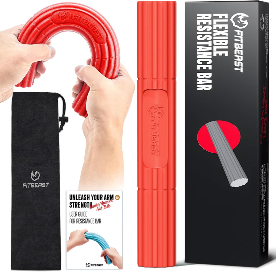 FitBeast Flex Therapy Bar - Relieve Tendonitis, Improve Grip Strength