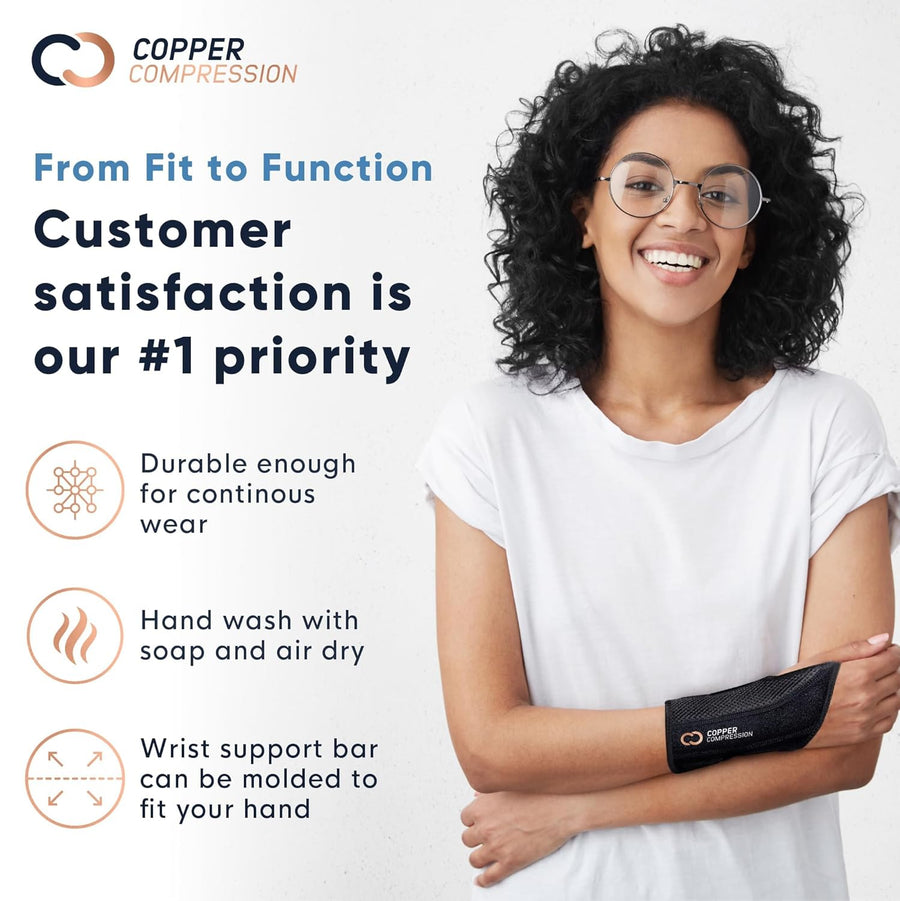 Copper Compression Advanced Wrist Brace - Copper Infused Adjustable Orthopedic Support