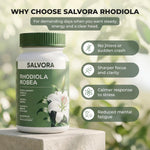 Rhodiola Rosea Supplement – Golden Root Adaptogen Capsules - Rhodiola Rosea Extract Powder Alternative with Salidroside for Stress Support - Energy, Focus & Performance