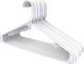 Utopia Home Plastic Hangers 20 Pack - Space Saving Clothes Hanger - Durable & Strong Closet Organizers and Storage with Built-in Strap Hooks - Essential for Shirts, Pants, Skirts & Coats (White)