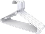 Utopia Home Plastic Hangers 20 Pack - Space Saving Clothes Hanger - Durable & Strong Closet Organizers and Storage with Built-in Strap Hooks - Essential for Shirts, Pants, Skirts & Coats (White)