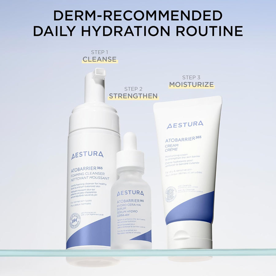 AESTURA ATOBARRIER365 Cream with Ceramides, Korean Face Moisturizer for Barrier Repair | 120H lasting Hydration, Ceramide Capsules, Dry & Sensitive Skin, Non-comedogenic, 80 mL / 2.70 fl.oz.