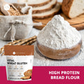 Kate Naturals Vital Wheat Gluten for Bread Making, Baking & Seitan. Compatible with Bread Machine (12oz, High Protein Flour)