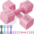 FEIERDUN 5-in-1 Adjustable Dumbbell Set, 12LBS/20LBS Hand Weights for Home Gym