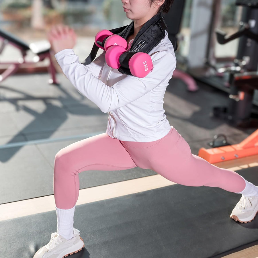 Dumbbell Hip Thrust Belt with Slip-Resistant Padding for Glute Workouts