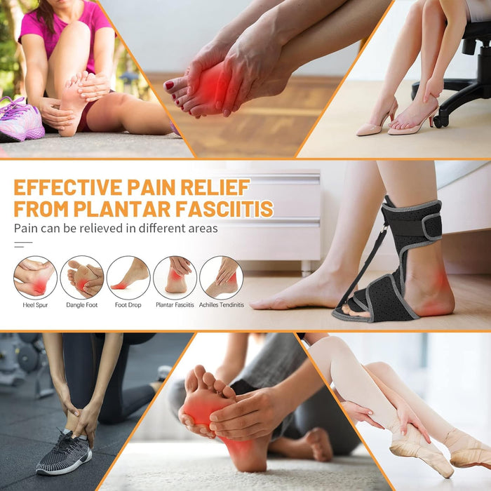 Acankn Plantar Fasciitis Night Splint: Adjustable Brace with Arch Support