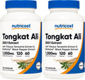 Nutricost Tongkat Ali 1,000mg 120 Capsules - with Tribulus Terrestris and BioPerine, Vegetarian Caps, Non-GMO, Gluten Free, Potent Extract
