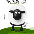 VELENTI Sheep Toilet Roll Holder, Free Standing Bathroom Set, 3D Printed, Funny Hilarious Black Sheep Loo Roll Holder, Tissue Paper Storage, Cute Bathroom Decor, X3, Set of 3