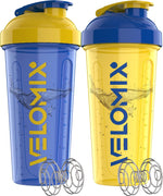 Velomix 28oz Protein Shaker Bottles - 2 Pack, Leak-Proof