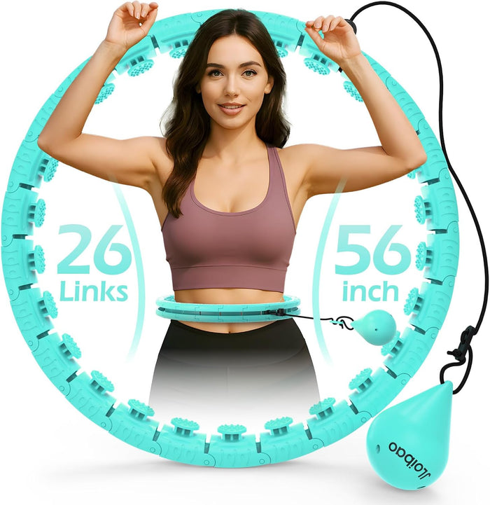 JLoibao Weighted Hula Hoop, 56-66 Inch, for Adults Weight Loss