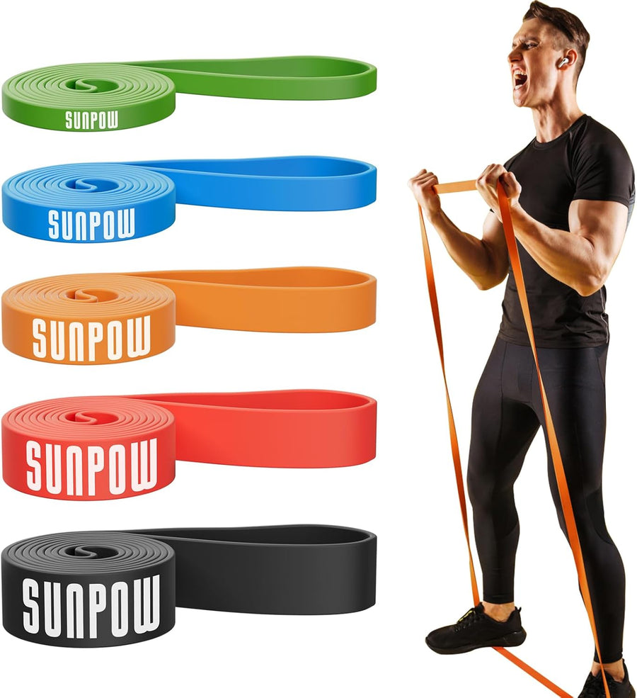 SUNPOW Pull Up Assist Bands: Resistance Bands for Home Workouts, Strength Training & Mobility