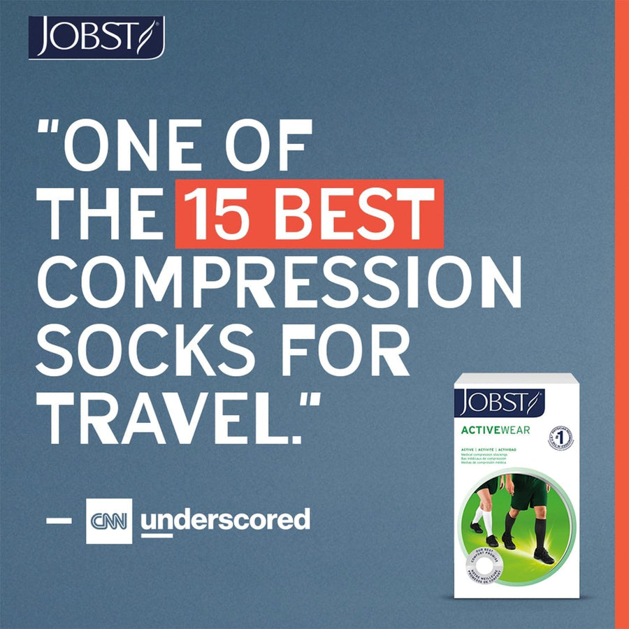JOBST ActiveWear 15-20 mmHg Knee High Compression Socks for Men and Women