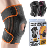 DR. BRACE ELITE Knee Brace with Side Stabilizers & Patella Gel Pads for Maximum Knee Pain Support and fast recovery for men and women-Please Check How To Size Video (Mercury, Large)