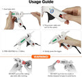 Mini Hot Glue Gun Kit with 30 Glue Sticks - Fast Preheating Hot Melt Gun, High Temp for School Crafts DIY Arts and Quick Home Repairs(White)