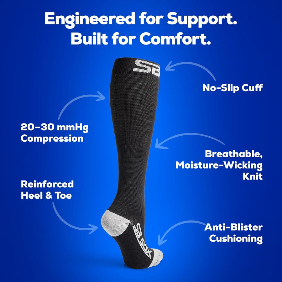 SB SOX Compression Socks for Men & Women 20-30mmHg