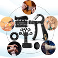 5-Piece Grip Strength Trainer Kit - Hand Gripper, Finger Exerciser, Stress Ball, Forearm Workout