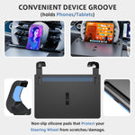 Steering Wheel Tray, Car Food Tray, Car Desk for Laptop, Multipurpose Car Table for Eating & Work, Adjustable Car Tray with Drawer and Anti-Slip Protective Adhesive