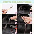 Hair Tinsel,18 Colors Hair Tinsel Kit for Girls 7600 Strands Fairy Tinsel Hair Extensions Holographic Hair Tinsel Heat Resistant Colored Hair Glitter Christmas Party Festival (18 Colors)