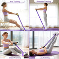Pedal Resistance Bands with Handles, 6-Tube Tension Training for Full-Body Workout