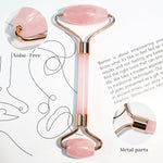 BAIMEI IcyMe Jade Roller & Gua Sha, Face Roller Redness Reducing Skin Care Tools, Self Care Pink Gift for Men Women, Massager for Face, Eyes, Neck, Relieve Fine Lines and Wrinkles - Rose Quartz