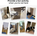 FUKUMARU Cat Scratcher, 26.8 Inch L Shape Cat Scratch Pad Wall Mounted, Cat Scratching Cardboard with Ball Toy for Indoor Cats, Large Size