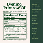 Nature's Bounty Primrose Oil 1000mg, Promotes Women's Health, Herbal Supplement, Gluten Free, 60 Rapid release Softgels