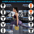 TOLOCO Massage Gun, Deep Tissue Back Massage, 10 Heads, Quiet Motor