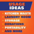 Hefty Ultra Strong 13 Gallon Trash Bags, Black Tall Kitchen Trash Bags 13 Gallon Size, Break Resistant Drawstring Enclosure, Continuous Odor Control, Blackout, Clean Burst Scent, 40 Bags