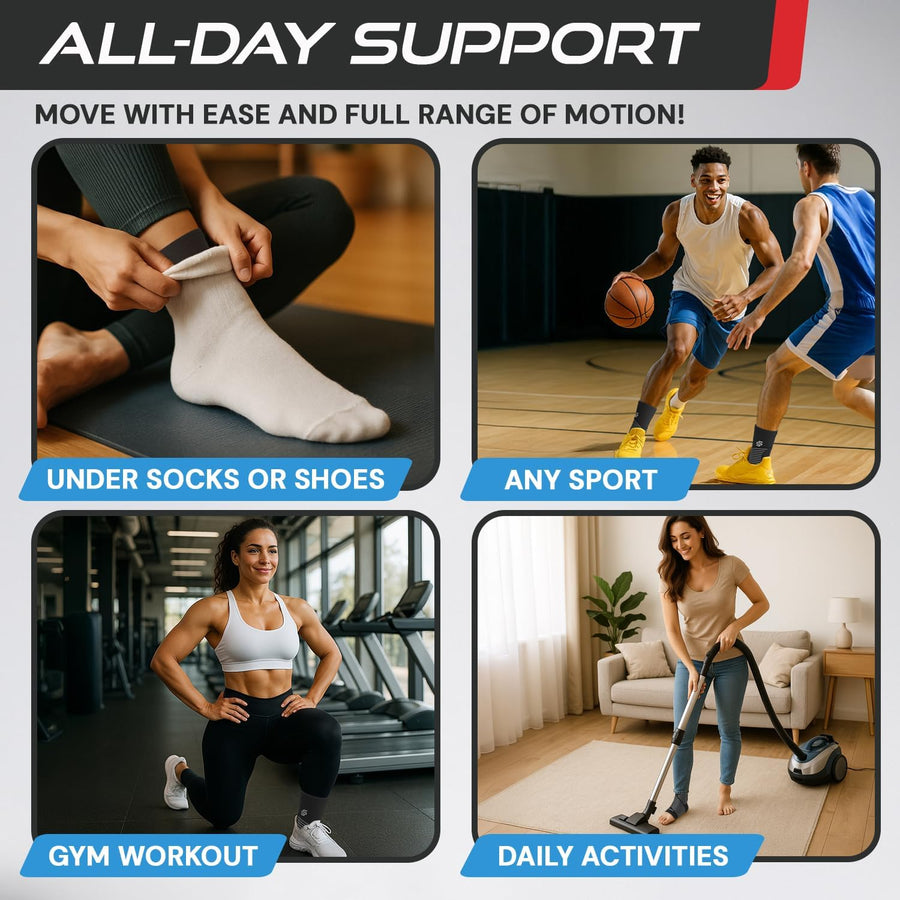 Sleeve Stars Ankle Brace for Women & Men, Compression Sleeve for Plantar Fasciitis Relief