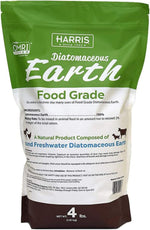 HARRIS Diatomaceous Earth Food Grade, 4lb with Powder Duster Included in The Bag
