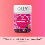 OLLY Active Immunity Gummy, Elderberry, Zinc, Vitamin C, Berry Flavored, 15 Day Supply
