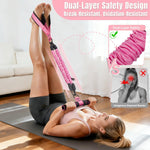 KUZARO Multifunction Pedal Resistance Bands for Full-Body Workout - Adjustable 30-90 lbs