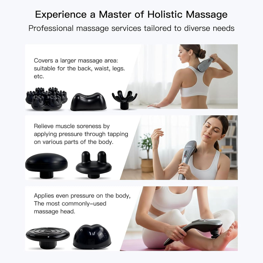 MEGAWISE Cordless Deep Tissue Percussion Massage Gun - Back, Neck, Shoulders