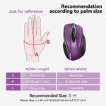 TECKNET Wireless Mouse, 2.4G Ergonomic Optical Mouse, Computer Mouse for Laptop, PC, Computer, Chromebook, Notebook, 6 Buttons, 24 Months Battery Life, 2600 DPI, 5 Adjustment Levels