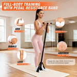 55lbs Pedal Resistance Bands with Handles for Full Body Workout