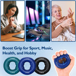 FitBeast Grip Strength Trainer - 9-Piece Hand Rehab Kit for Wrist, Finger & Forearm