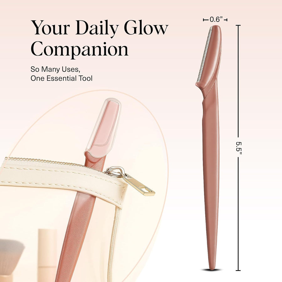 Kitsch Dermaplane Razor for Women Face – Face Razors for Women & Men, Eye Brow Razors & Face Shaver – Exfoliating Facial Razor & Dermaplaner as Skin Care Tool for Smoother Skin - Terracotta, 12 pcs