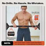 Sportneer Adjustable Pull Up Bar: 29.5"-37" Doorway Chin Up Bar, 440lb Capacity