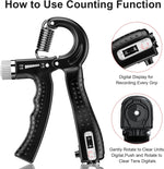 Hand Grip Strengthener 2 Pack - Adjustable Resistance 10-130 lbs, Forearm Exerciser for Muscle Building & Injury Recovery