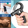 AIXPI Grip Strength Trainer - Adjustable 11-132 lbs Resistance, Forearm Exerciser for Muscle Building & Injury Recovery