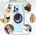 Magnetic Phone Ring Holder with Magsafe, Double Adjustable Gym Finger Ring Grip, Removable Phone Grip, for iPhone, iPad and Smartphones, Compatible with Magnetic Car Mount (Colorful)