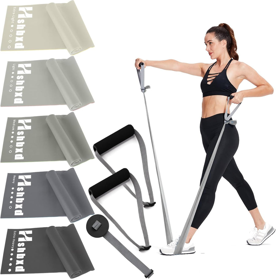 Resistance Bands for Workout, Physical Therapy, Yoga, Pilates - Latex Free Set